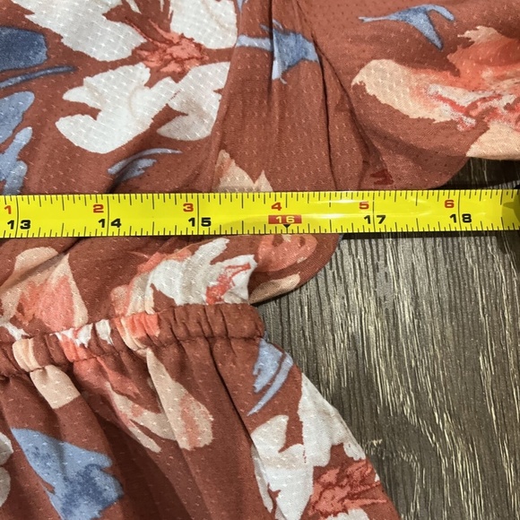 Isabel Maternity Woven Maternity Blouse Pink Floral maternity top Medium 1222 - Picture 10 of 12